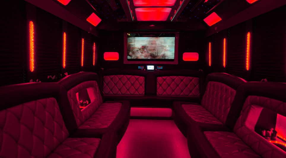 Party bus interior