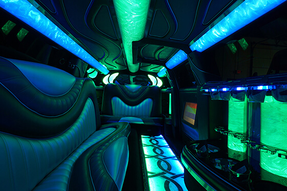 Luxurious limousine interior