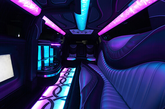 Limousine with leather seating