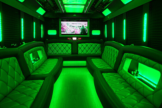 Inside a party bus