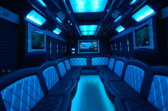 Spacious party bus