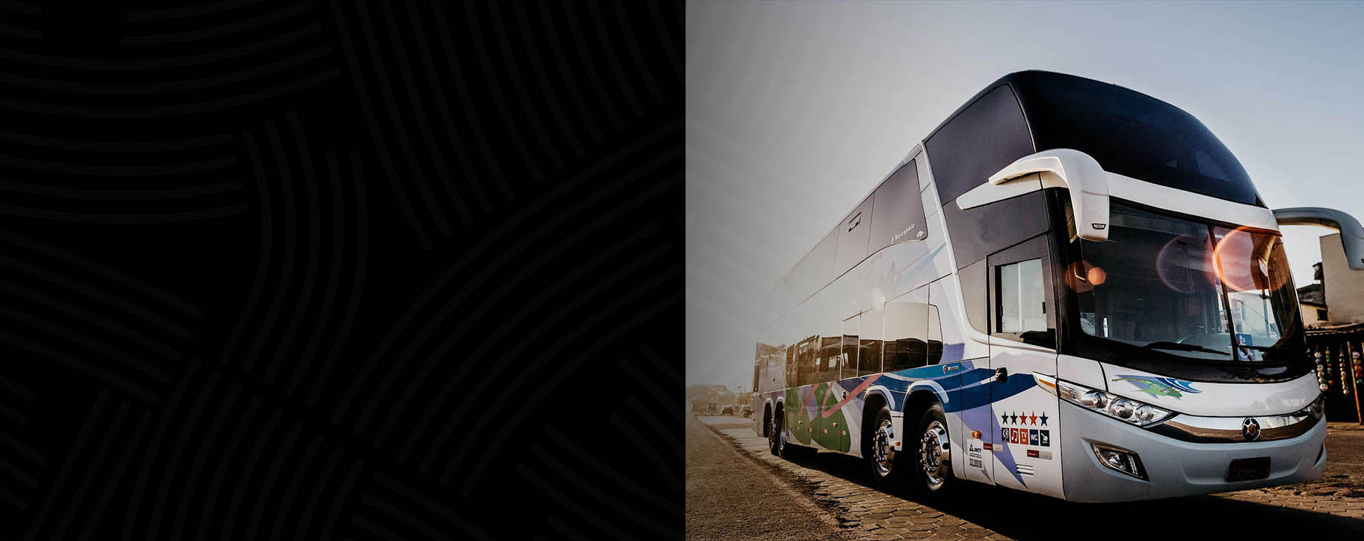 charter bus rental in Las Vegas with TV screens