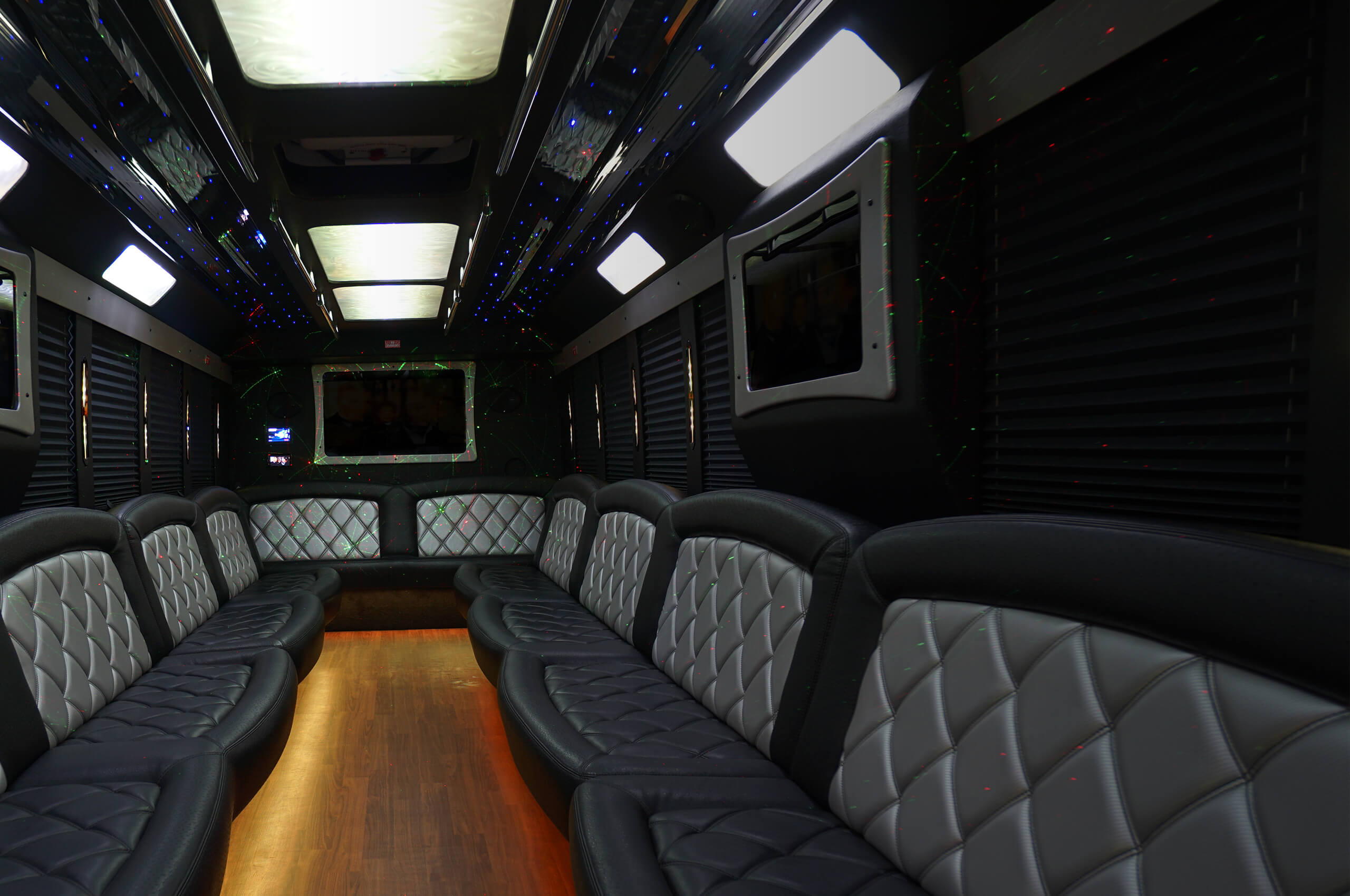 30 passenger party bus interior