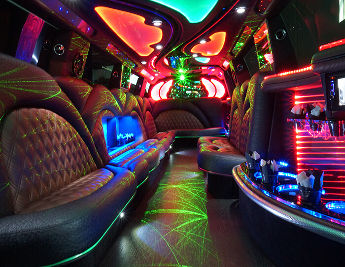 luxury party bus interior